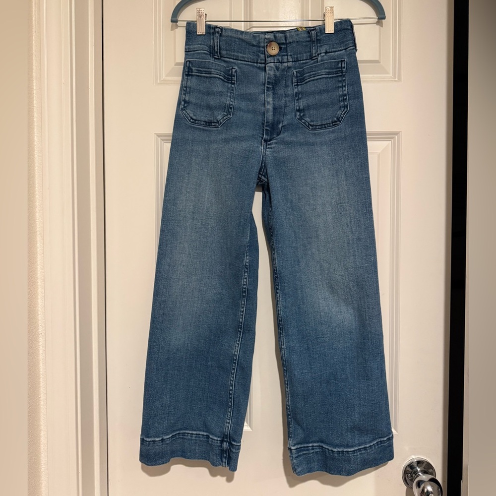 Anthropologie 
The Collette Cropped High Rise Wide-Leg Jeans by Maeve Size 26P